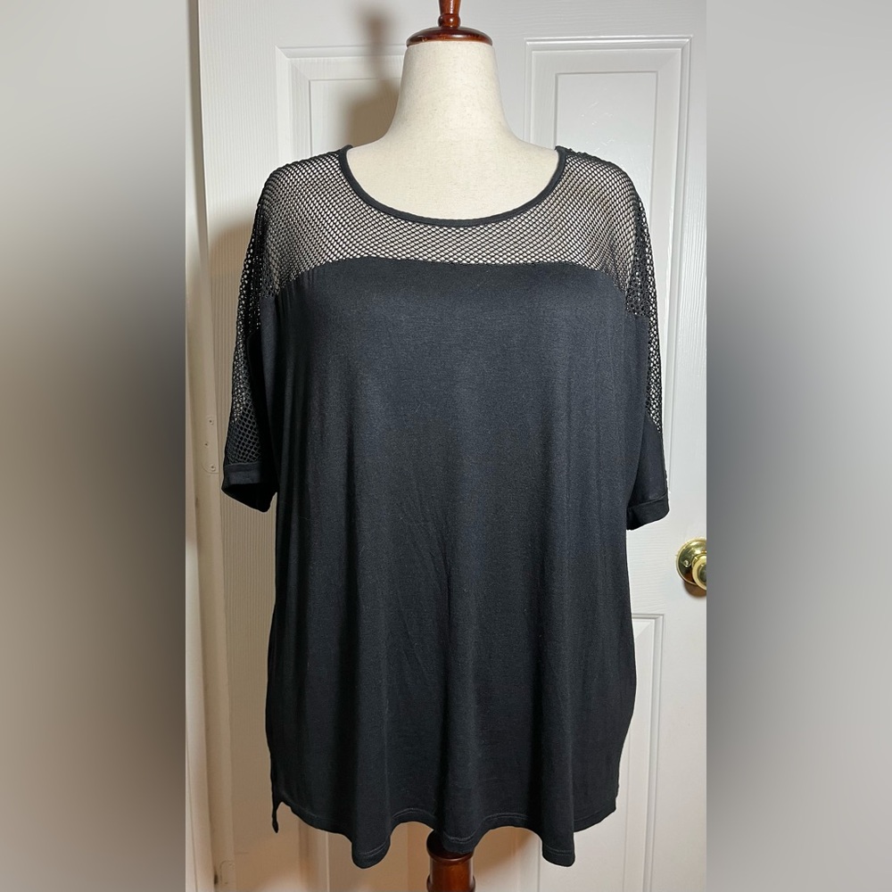 Lane Bryant Black Mesh Women’s Top